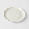 21.5cm White Spiral Glaze Ceramic Side Plate Dishwasher Microwave Safe