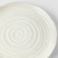 21.5cm White Spiral Glaze Ceramic Side Plate Dishwasher Microwave Safe