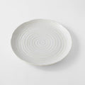 29.5cm White Spiral Glaze Ceramic Dinner Plate Dishwasher Microwave Safe