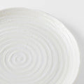 29.5cm White Spiral Glaze Ceramic Dinner Plate Dishwasher Microwave Safe