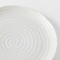 29.5cm White Spiral Glaze Ceramic Dinner Plate Dishwasher Microwave Safe