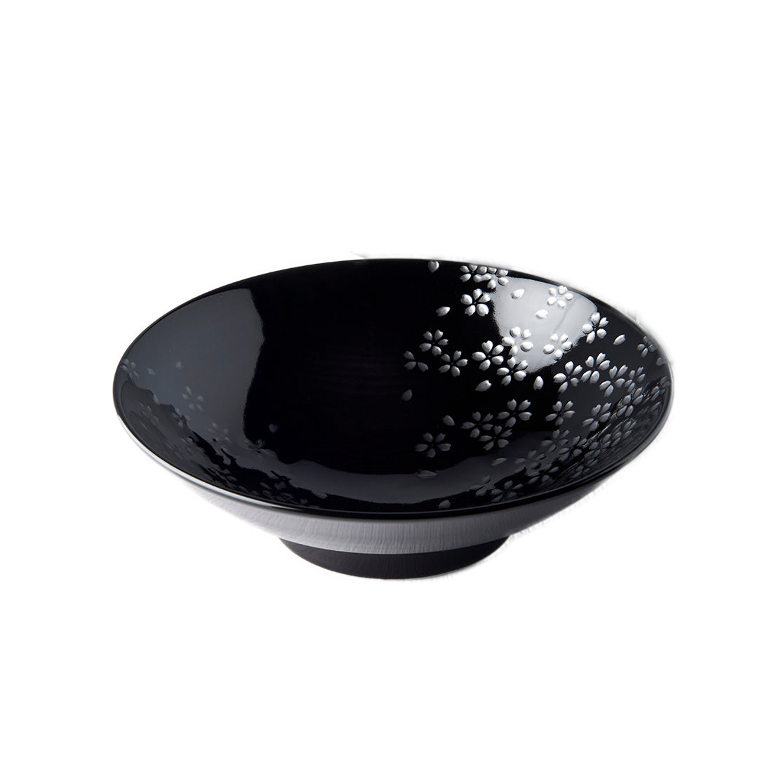Premium 25cm Silver Sakura Design Ceramic Bowl 1000ml Dishwasher Microwave Safe