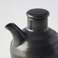 Premium Minoyaki Porcelain Soy Pot – Matte Black 110ml