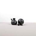 Premium Minoyaki Porcelain Soy Pot – Matte Black 110ml