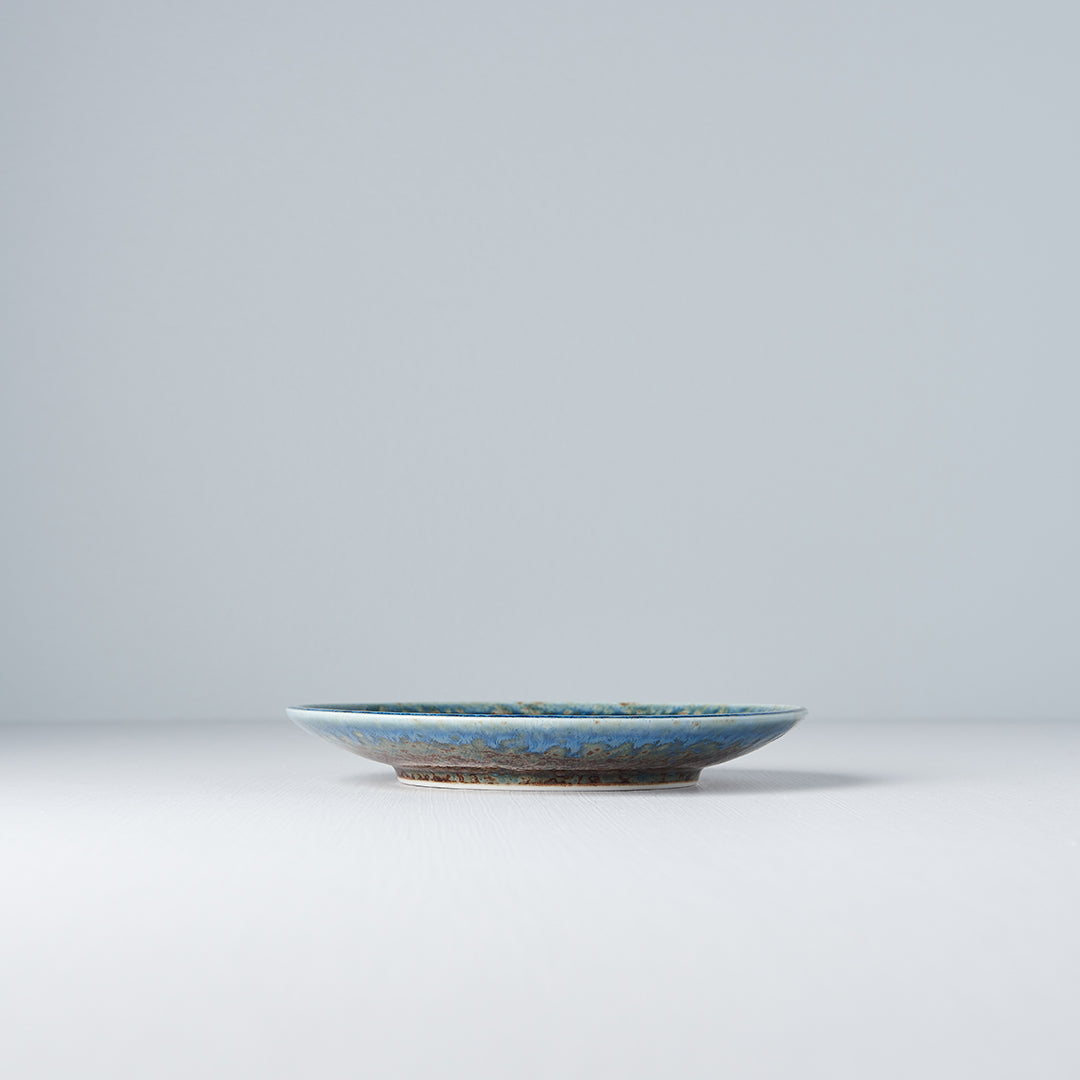 Premium 17cm Earth and Sky Glaze Ceramic Tapas Plate Dishwasher Microwave Safe