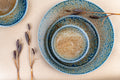 Premium 17cm Earth and Sky Glaze Ceramic Tapas Plate Dishwasher Microwave Safe