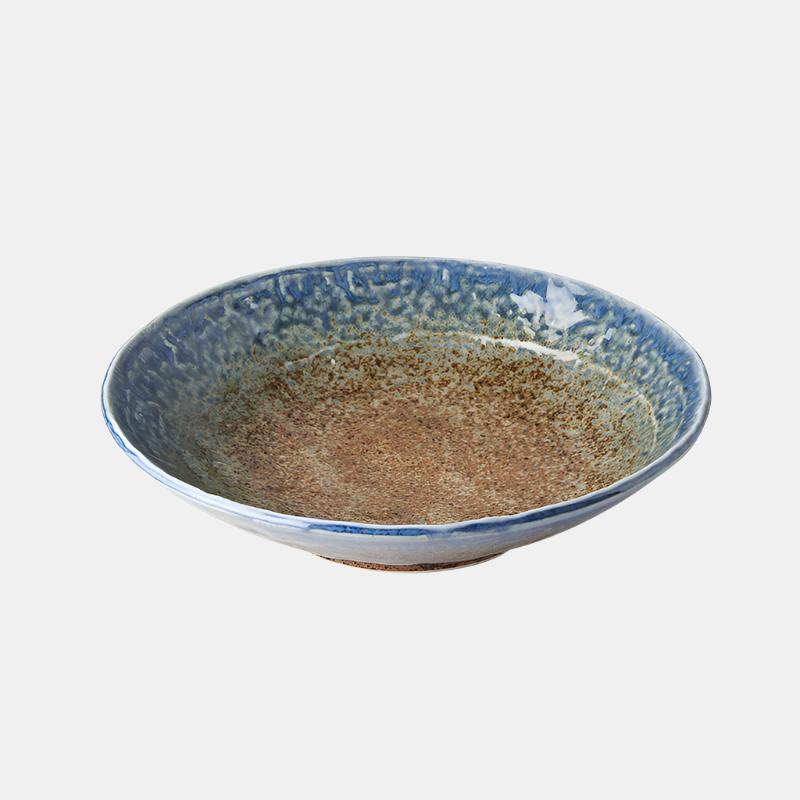 Premium 24cm Earth and Sky Glaze Ceramic Pasta Bowl 700ml Dishwasher Microwave Safe