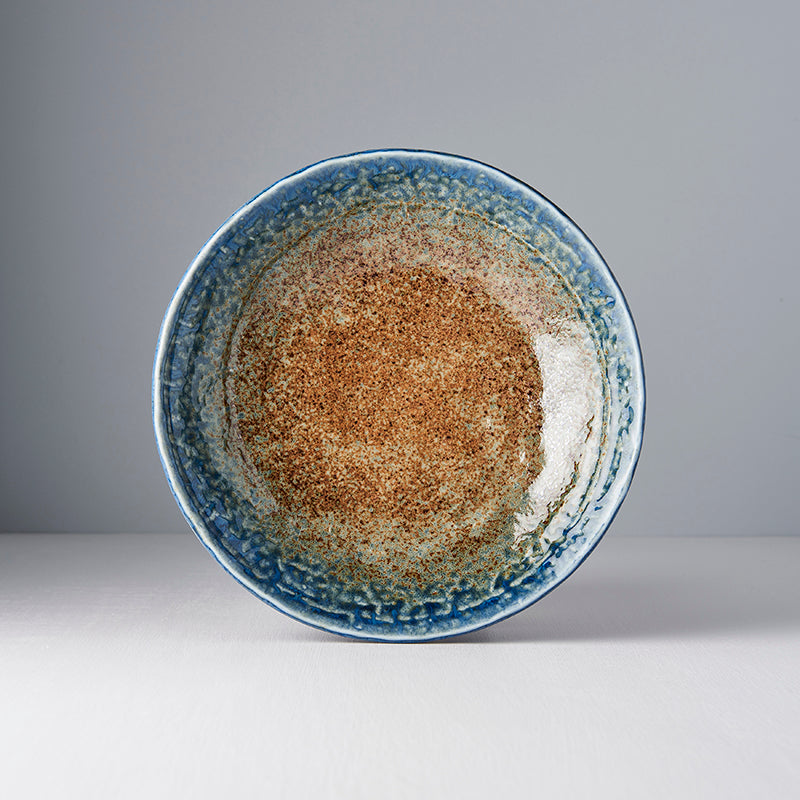 Premium 24cm Earth and Sky Glaze Ceramic Pasta Bowl 700ml Dishwasher Microwave Safe