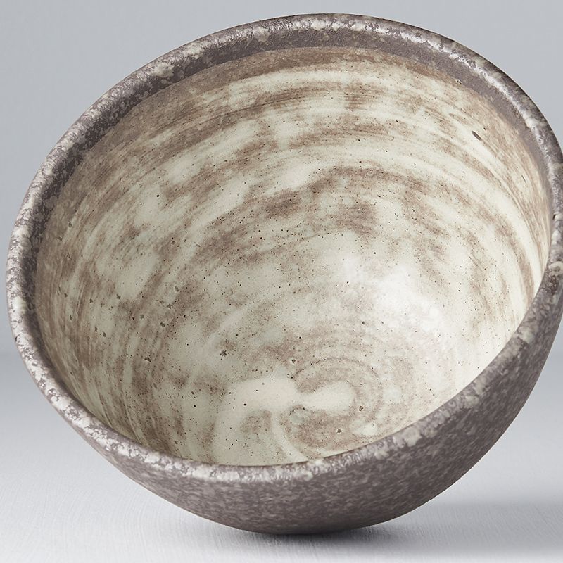 Premium Ceramic Deep Bowl – Brown Nin Rin Glaze 13cm