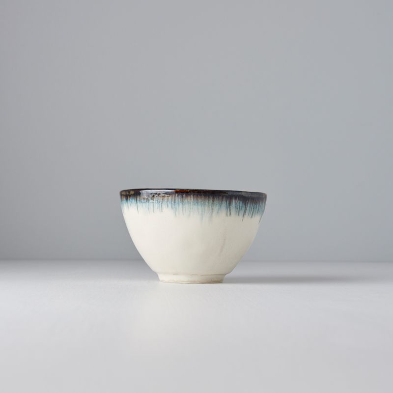 Premium Ceramic Deep Bowl – White Aurora Glaze 13cm
