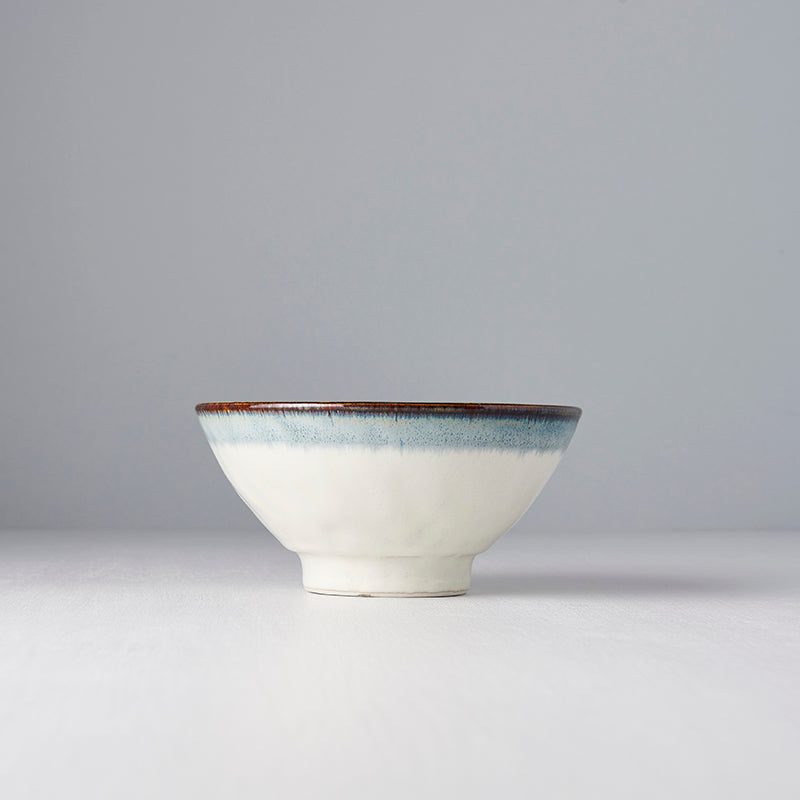 Premium Ceramic Bowl – White Aurora Glaze 15cm