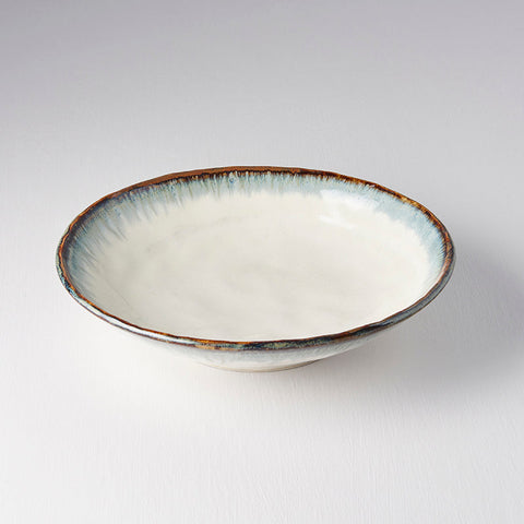 Premium 24cm Aurora Glaze Ceramic Pasta Bowl 700ml Dishwasher Microwave Safe