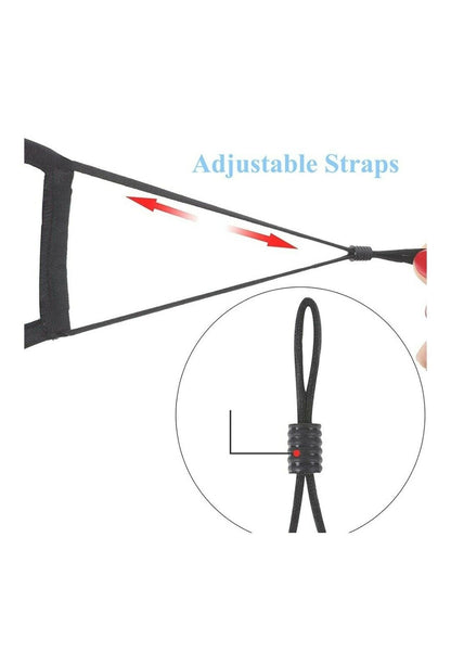 Cotton Face Mask Black 3-Ply Adjustable Reusable with 2 PM2.5 Filters