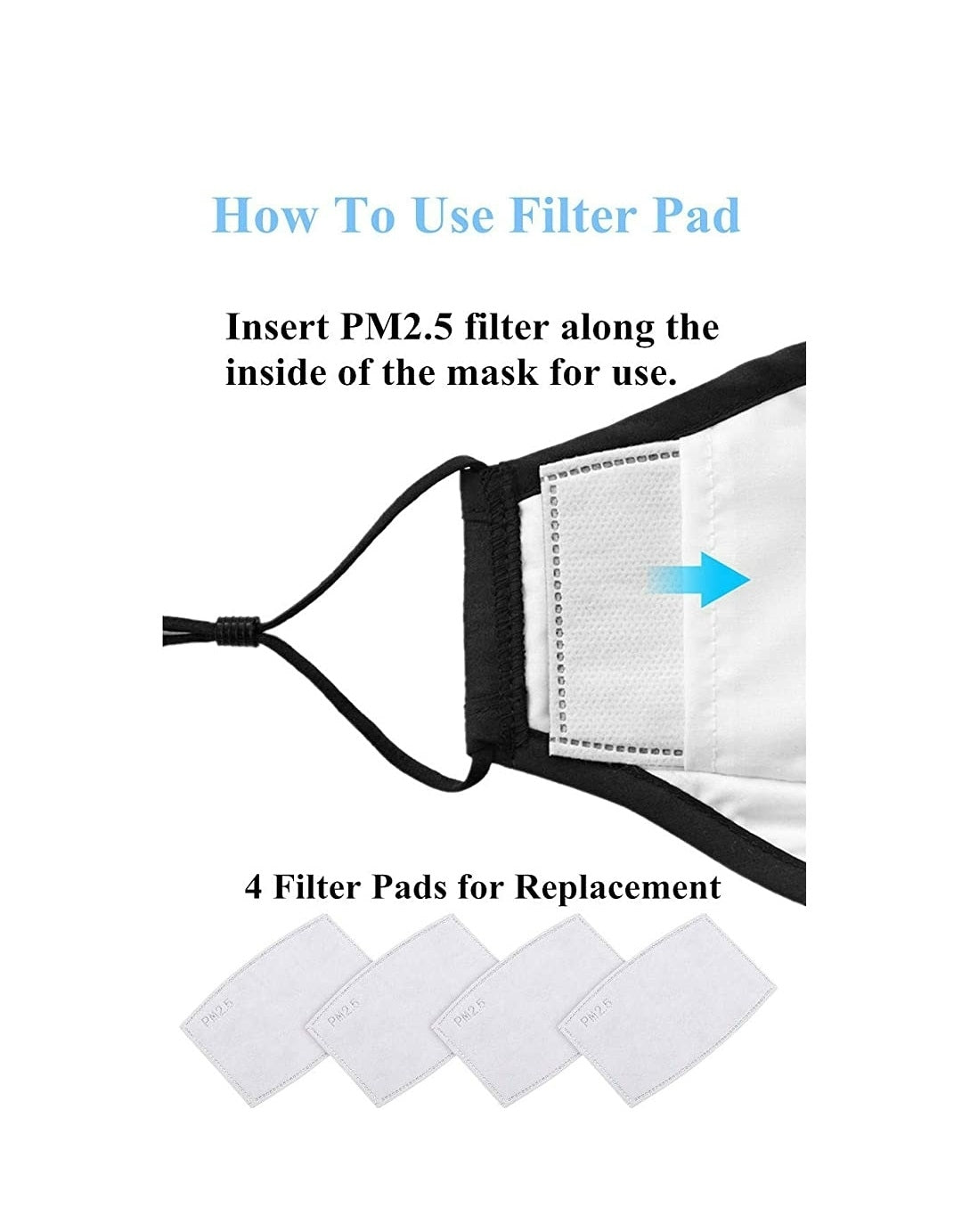 Cotton Face Mask Burgundy 3-Ply Adjustable Reusable with 2 Carbon Filters