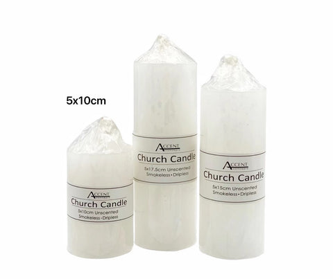 Unscented White Church Candle 150G - 36 Pack, 10cm, Wax, Relaxing Glow - SuperSaverAU - view 1
