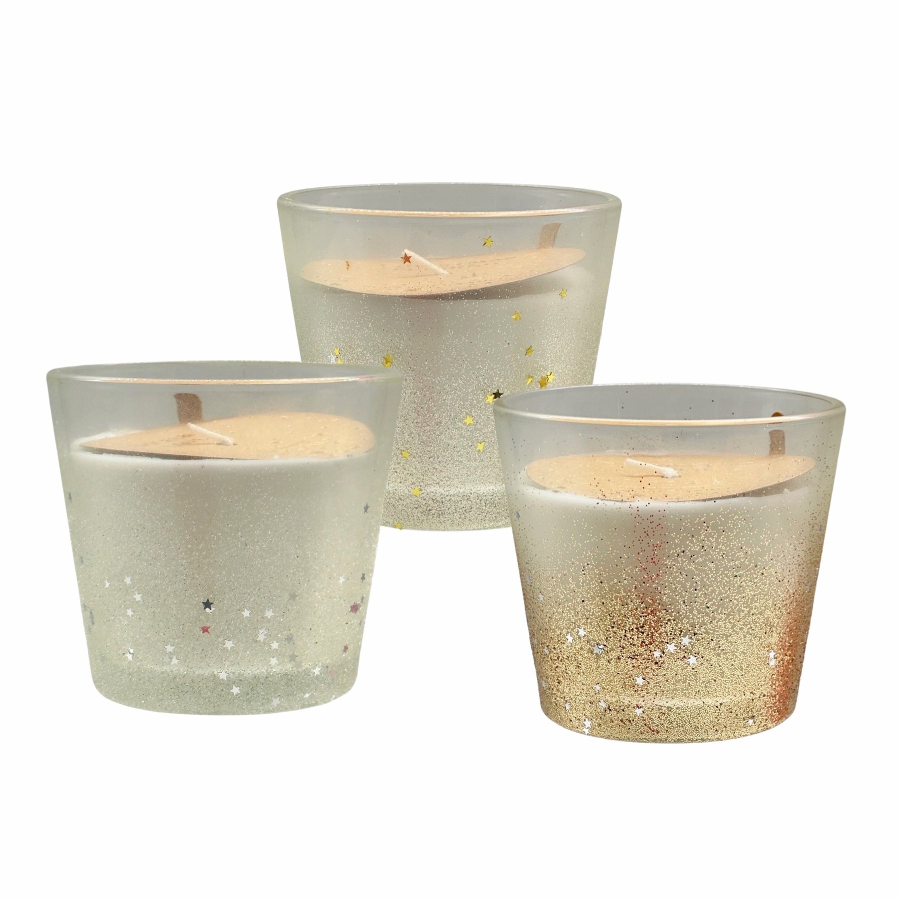 bulk 24 Glitter Splash Scented Jar Candle 9cm - SuperSaverAU - view 1