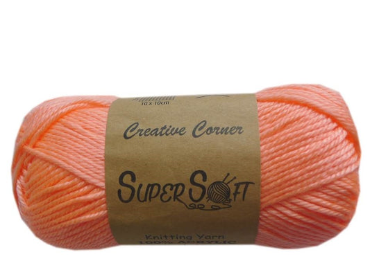 Super Soft Knitting Yarn - 12 Pack Coral 2kg Acrylic