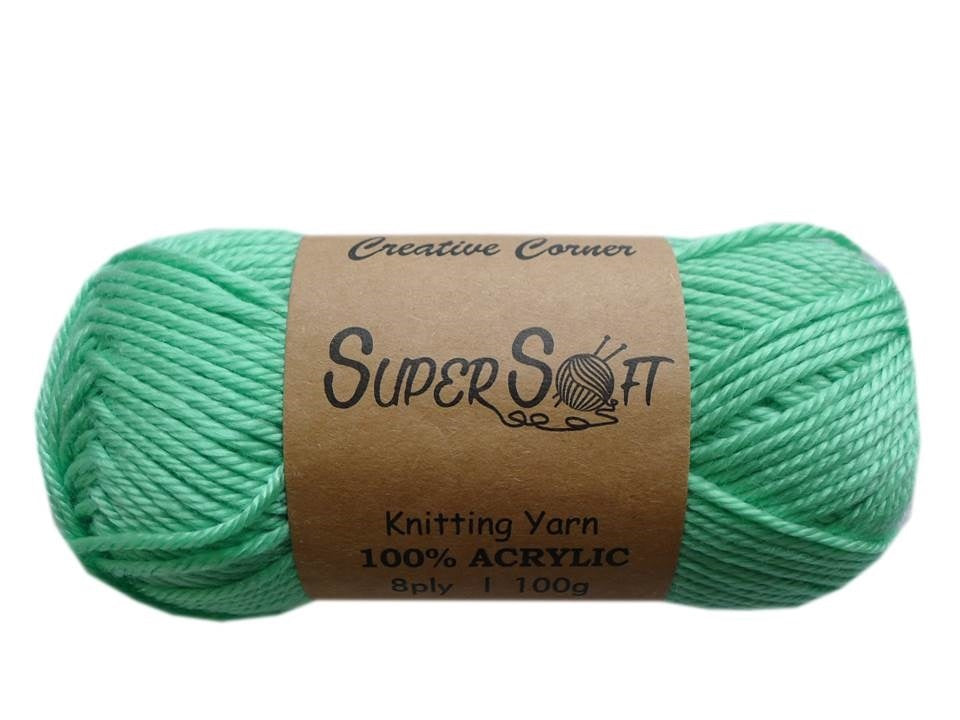 Mint Super Soft Knitting Yarn - 12 Pack by Premium
