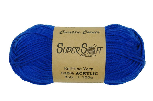 Reflex Blue Super Soft Knitting Yarn - 12 Pack by Premium
