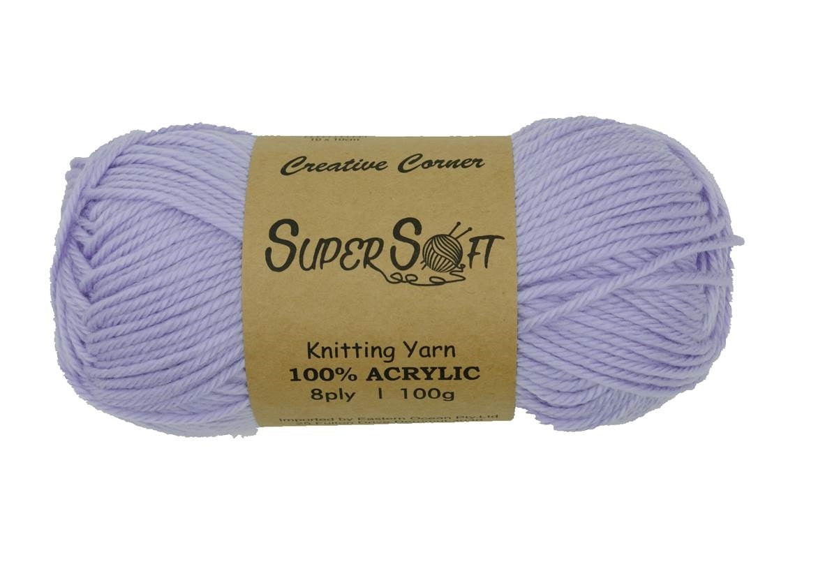 Pastel Lilac Super Soft Knitting Yarn - 12 Pack by Premium