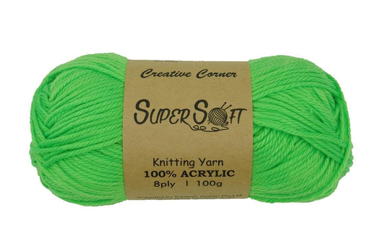 Chartreuse Green Super Soft Knitting Yarn - 12 Pack by Premium