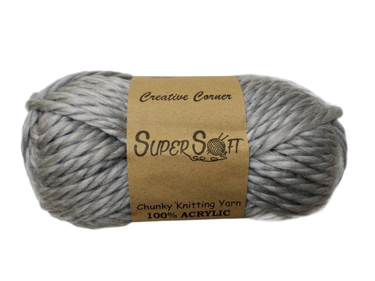 bulk 12 Grey Marl Chunky Yarn 100G