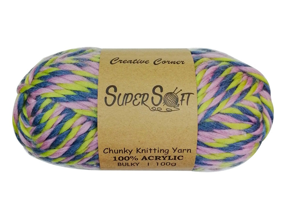 Mauve Mix Chunky Knitting Yarn - 12 Pack by Premium