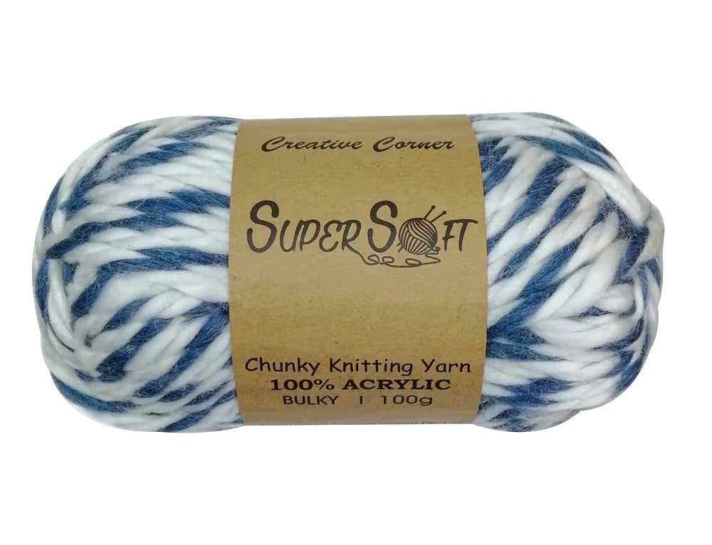 Nautical Chunky Knitting Yarn - 12 Pack by Premium