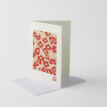 Premium Handmade Chiyogami Blossom Gold Greeting Card White