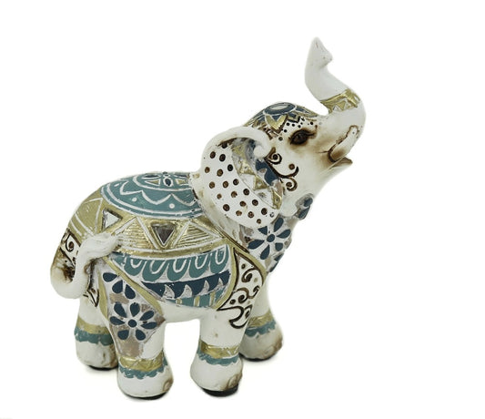 Mosaic Elephant Statue / Ornament 10cm