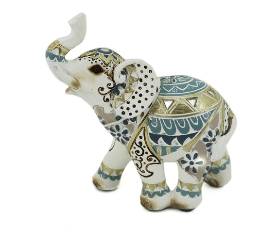 Mosaic Elephant Statue / Ornament 12cm