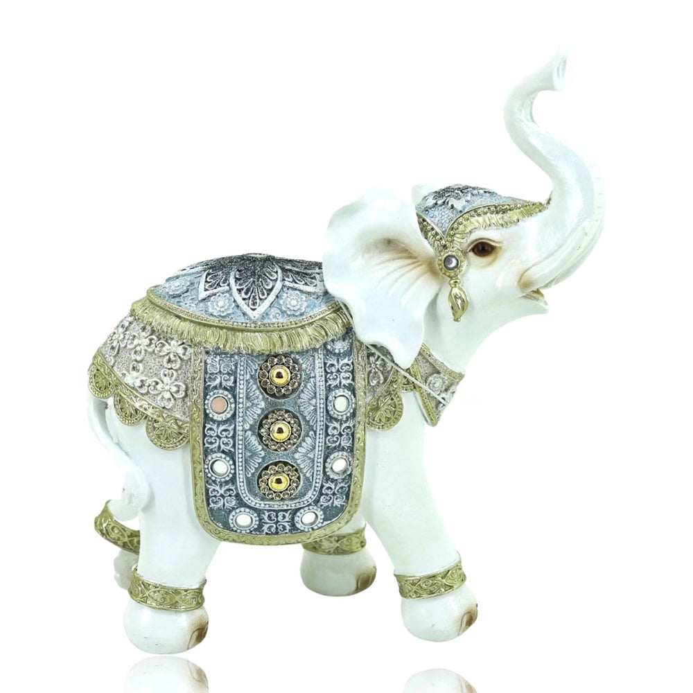 Deco Elephant Statue - 24cm Colorful Polyresin Ornament