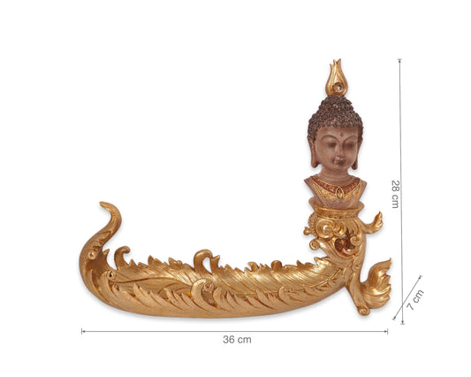 Gold Buddha Statue Incense Holder, 36cm