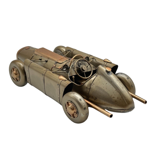 Antique Style Metal Sports Car - 9cm Multi Colour