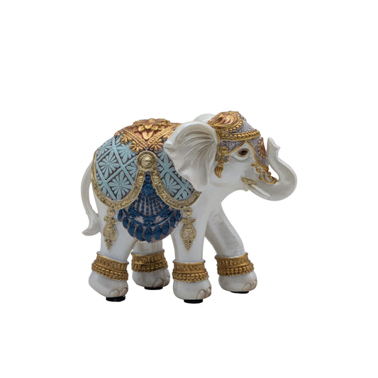 Lucky Blue White Elephant 11cm
