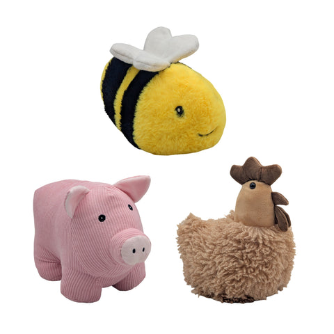 Premium Bee Rooster Pig Door Stopper Set - 3pcs, 22cm