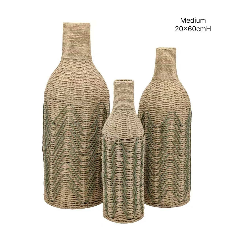 Premium Forest Green Paper Rope Glass Jars – 4 Pack, 60cm