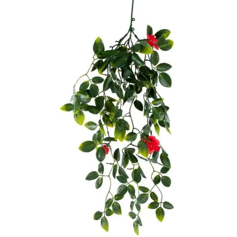 Red Mixed Hanging Foliage UV Resistant 60cm - Versatile Indoor/Outdoor Decor - SuperSaverAU - view 1