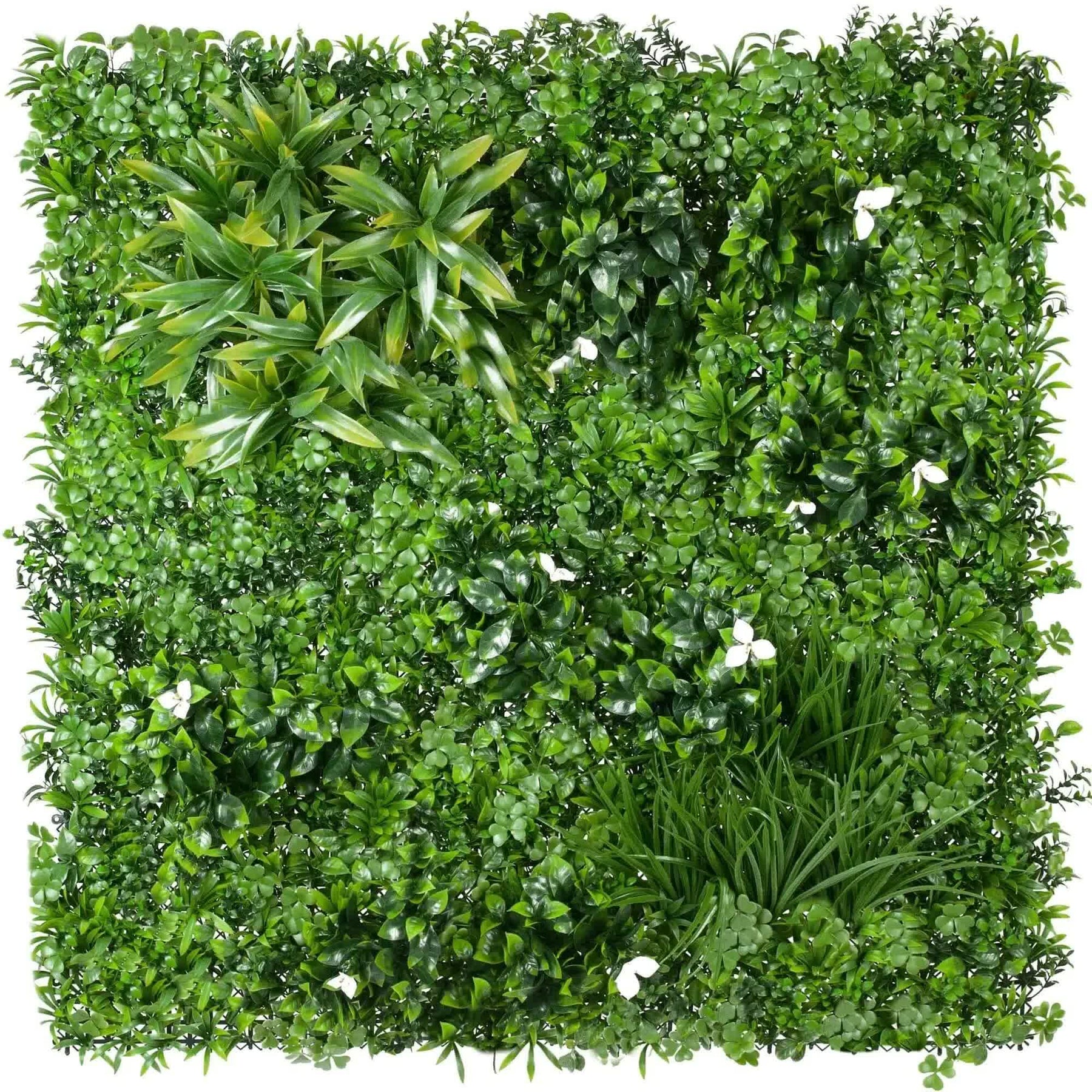 White Oasis Artificial Vertical Garden Wall Sample 30cm x 30cm UV Stabilised - SuperSaverAU - view 1
