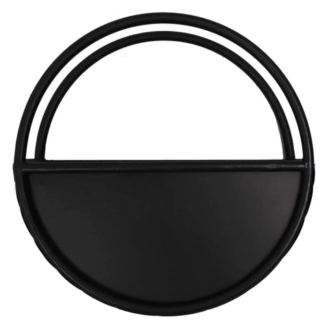 Verdant Haven Premium Half Moon Wall Planter | Onyx Black 35cm, Indoor/Outdoor - SuperSaverAU - view 1