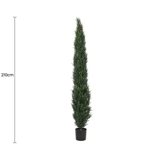 UV Resistant Artificial Cypress Pine Tree 2.1M - Realistic, Low Maintenance, Durable