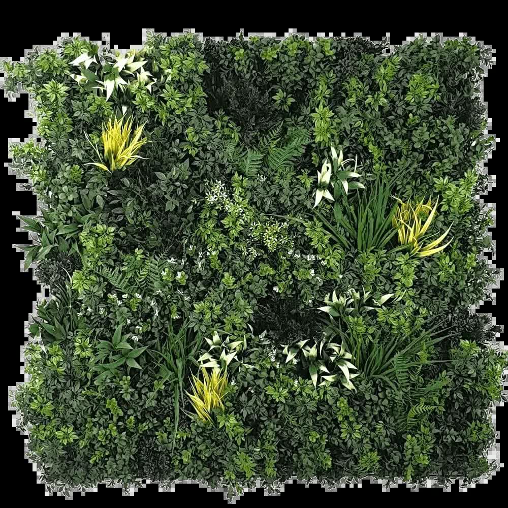 Green Forest Vertical Garden 1m x 1m UV Resistant Fire Retardant Metal Backed