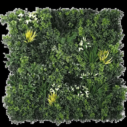 Green Forest Vertical Garden 1m x 1m UV Resistant Fire Retardant Metal Backed