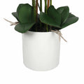 Large Flowering White Faux Potted Orchid 65cm - Lifelike, Low Maintenance, Modern Pot - SuperSaverAU - view 3