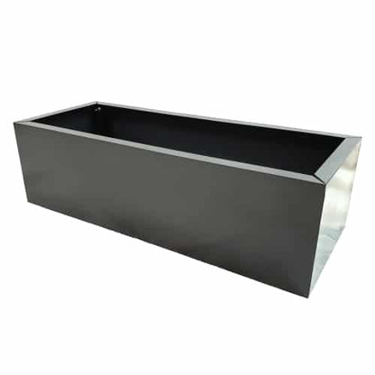Grey Metal Planter 86cm x 34cm x 25cm for Designer Plants, Easy Assembly