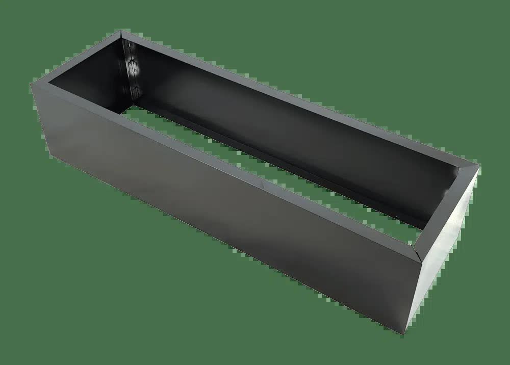 Grey Metal Planter 86cm x 34cm x 25cm for Designer Plants, Easy Assembly