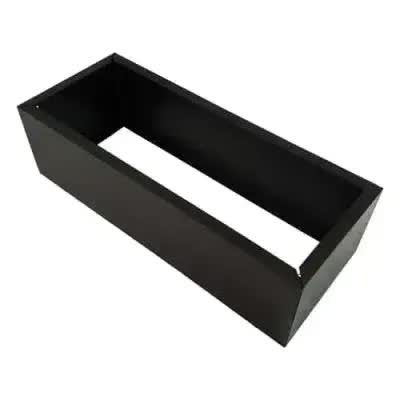 Stunning Black Metal Planter 110cm x 34cm x 25cm for Designer Hedges - SuperSaverAU - view 1