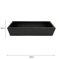 Stunning Black Metal Planter 110cm x 34cm x 25cm for Designer Hedges - SuperSaverAU - view 2