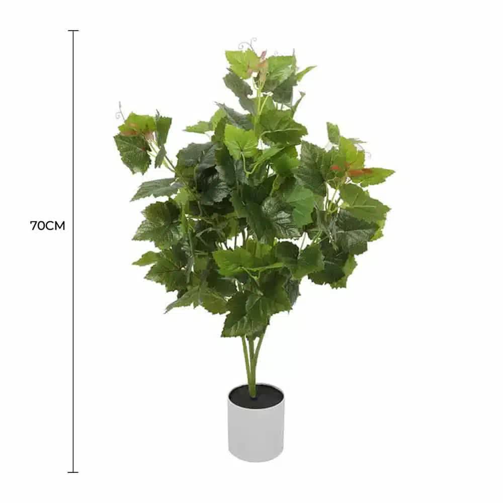 Realistic Artificial Grape Vine Tree 70cm - Indoor Faux Plant with Pink/Red Flower Buds - SuperSaverAU - view 2