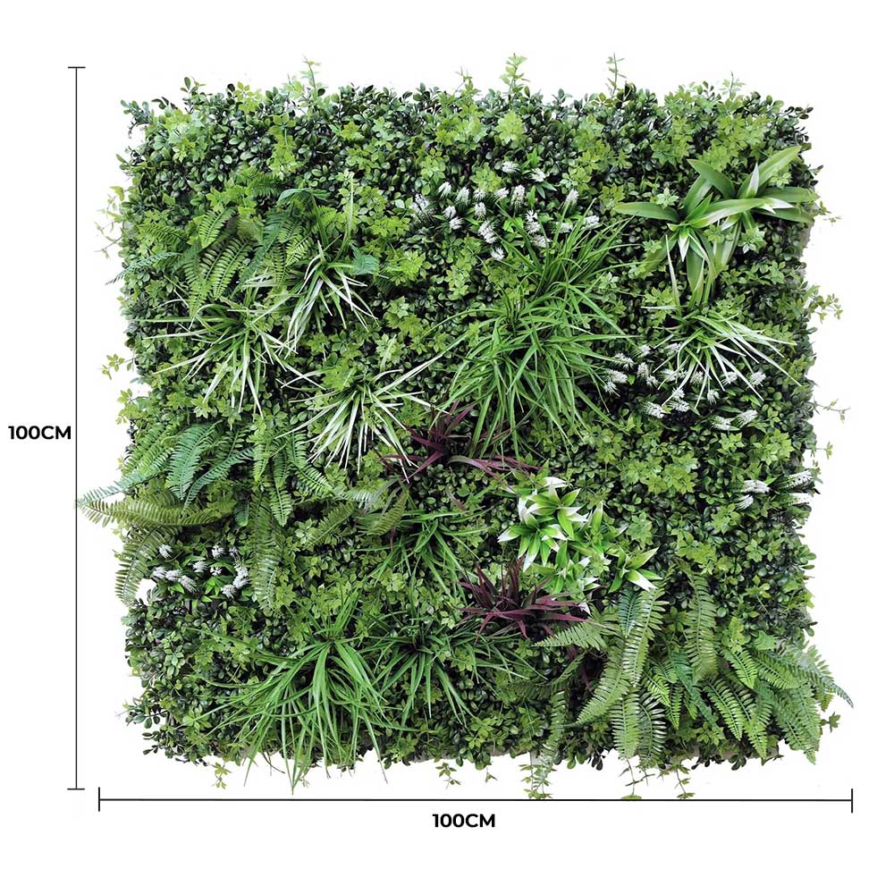 Luxury Vista Green Artificial Vertical Garden Panel UV Resistant 100cm x 100cm - SuperSaverAU - view 2